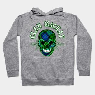 Scottish Clan MacKay Tartan Celtic Skull Hoodie